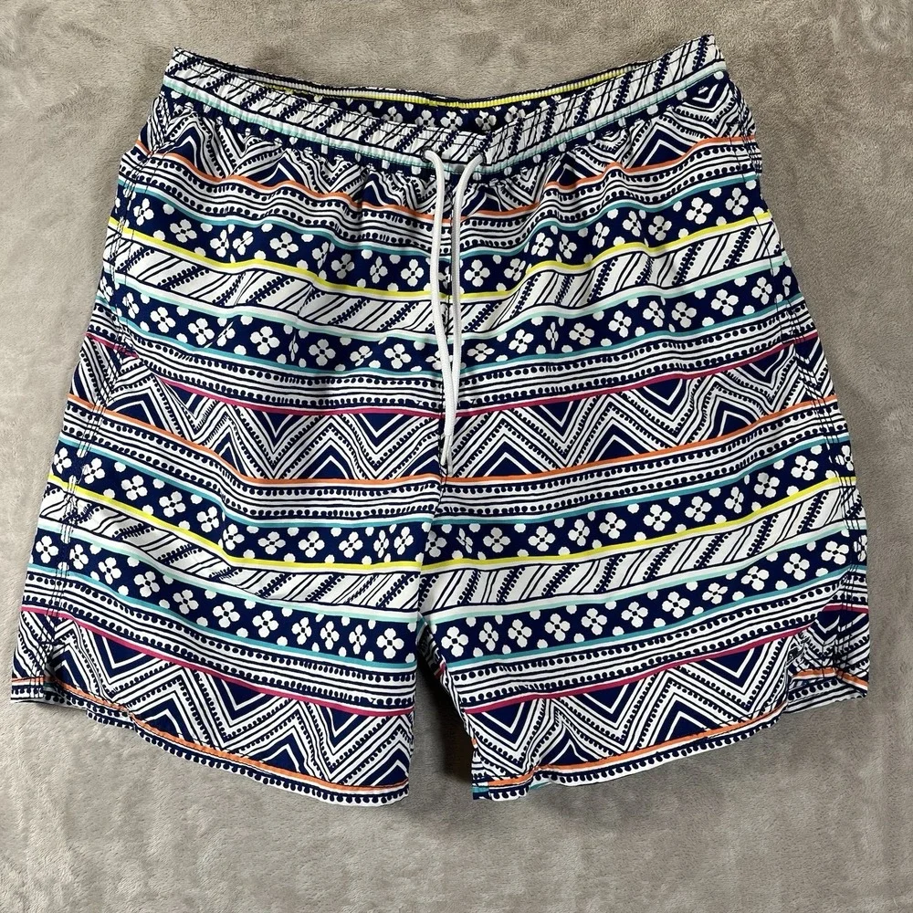 Men's Vineyard Vines Swim Trunks Shorts Size L Boho Colorful Lined Beach‎ Pool